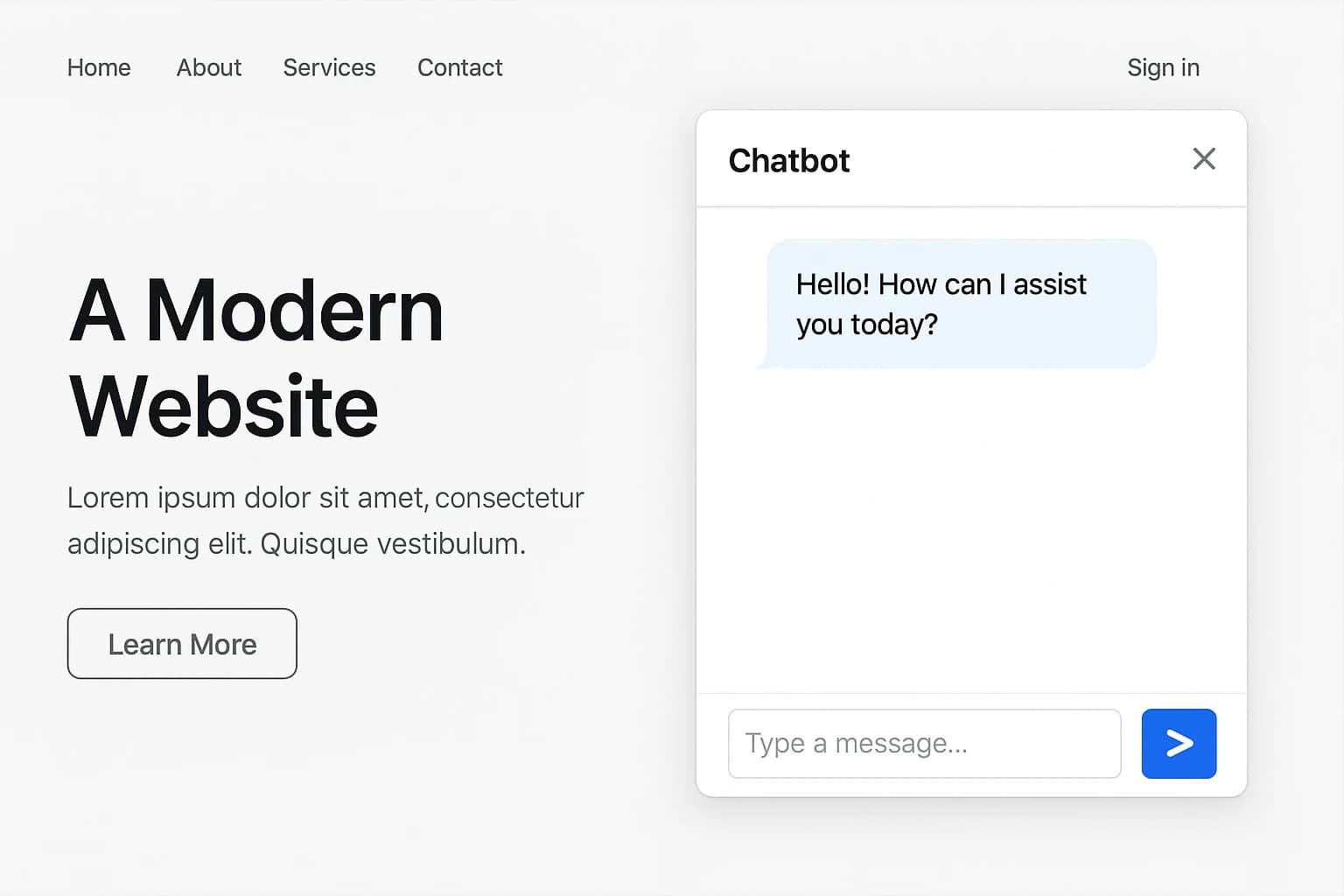 Chatbot IA assistant site web